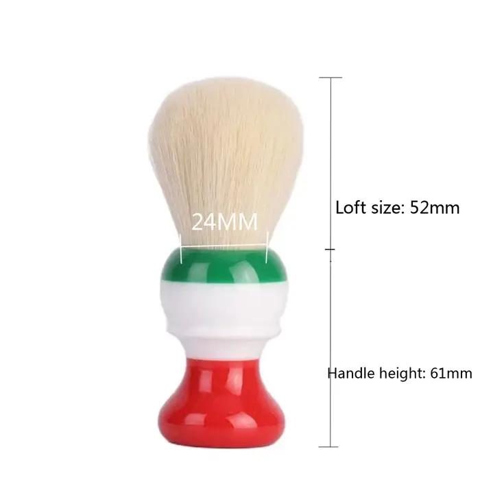 YAQI Freedom drapeau italien 24mm cachemire noeud synthétique hommes blaireau