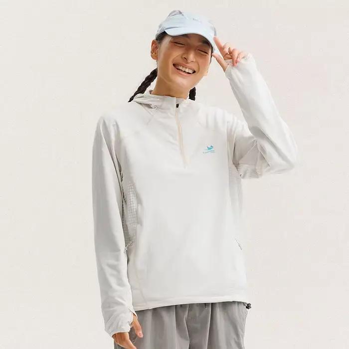 Sweat à capuche de sport en tissu hautement élastique pour hommes et femmes, léger, à séchage rapide
