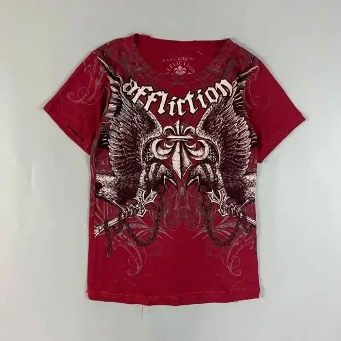 T-shirt d'été pour hommes européens et américains, nouveau modèle, imprimé crâne gothique, doux et r