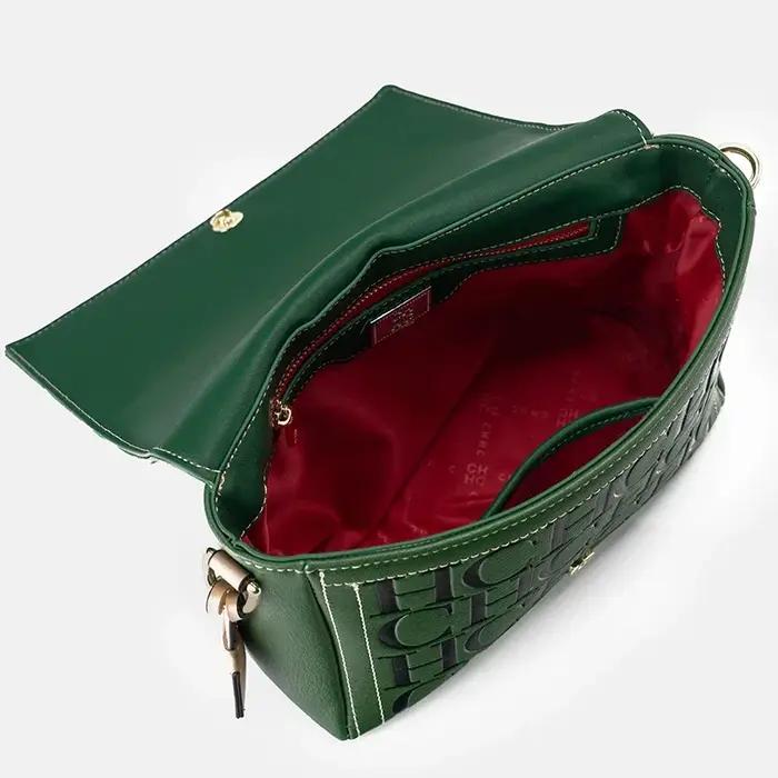 CH automne et hiver couleur unie sac à bandoulière lettre impression haute qualité femmes mode éléga