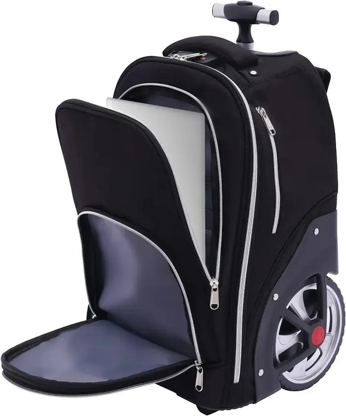 NOUVEAU Sac à dos trolley 45L, idéal comme bagage à main avec roulettes, multifonctionnel, adapté au
