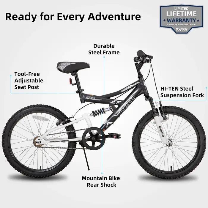 JOYSTAR Vélo pour enfants de 20 pouces pour enfants âgés de 5 à 13 ans, vélo de montagne pour enfant