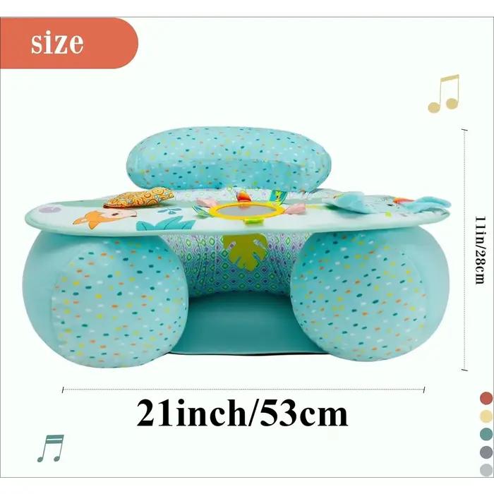 Siège Gonflable Bébé Assis Avec Jouets Sensoriels Canapé Peluche Douce Support Arrière Occasions Spéciales Pour Tous Petits