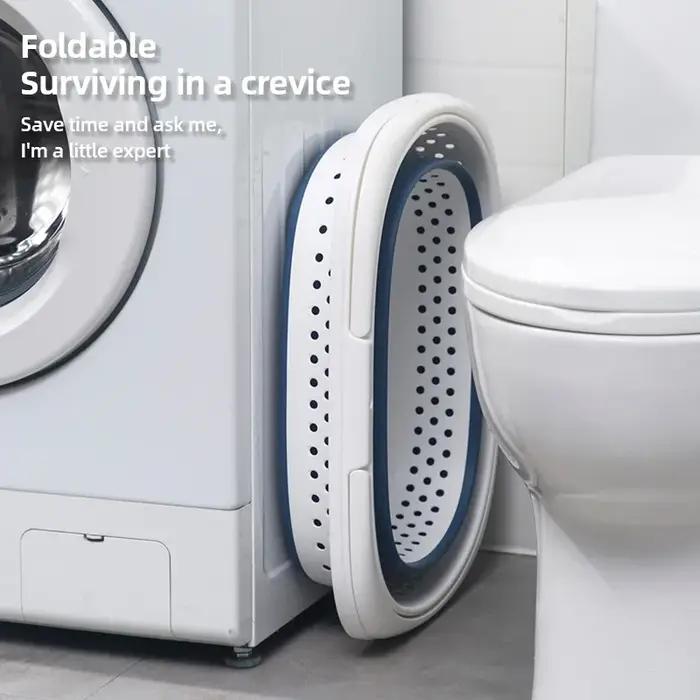 Mir à illant Pliable en Plastique pour Vêtements Sales, Grand Conteneur de Rangement pour la Maison