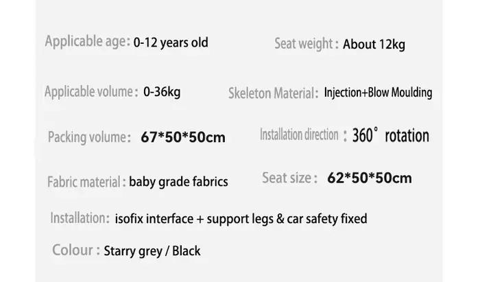 Sièges auto pour bébé Sièges auto de sécurité pour bébé, siège auto ISOFIX, siège auto ECE R129, reh