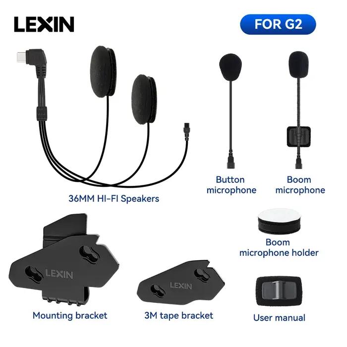 Lexin – accessoires pour écouteurs, pour casque Bluetooth Lexin G2, Interphone, prise Jack et suppor