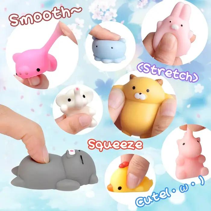 50-5 pièces Kawaii Squishies Mochi Anima jouets Squishy pour enfants balle anti-Stress presser cadea