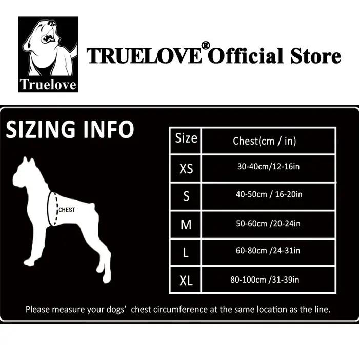 TRUELOVE harnais pour animaux de compagnie gilet sangle de poitrine pour chien chat marche en plein