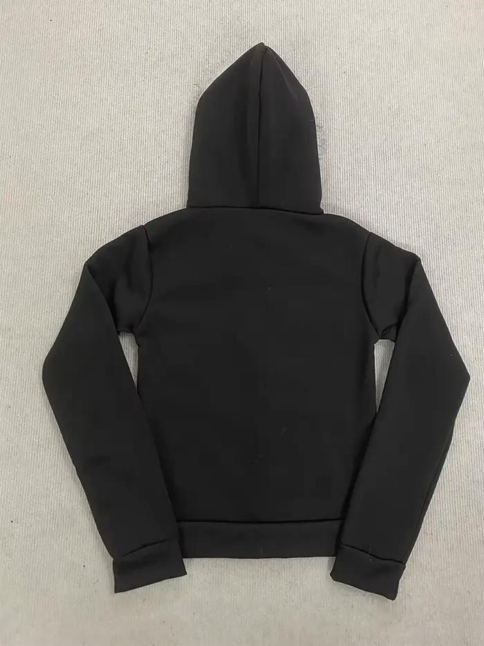 Y2K – sweat à capuche gothique Harajuku pour femmes, Sexy, Slim, Chic, col en fourrure en daim, lett