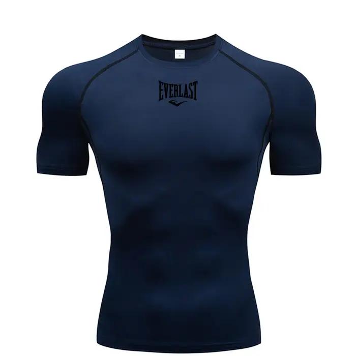 T-shirt de compression à manches courtes pour homme Everlast - Couche de base athlétique pour la gym