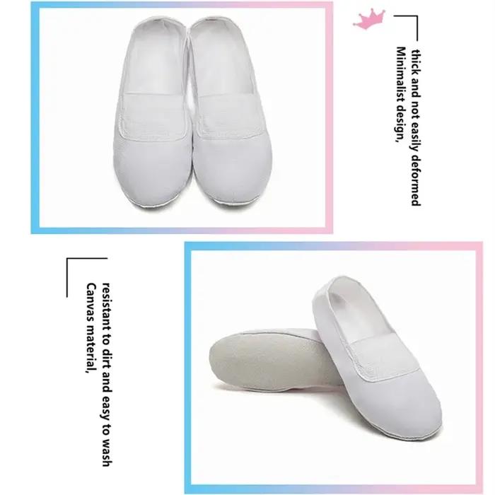 TOVN tout en cuir semelle noir blanc plat Yoga professeur Fitness gymnastique Ballet danse chaussure