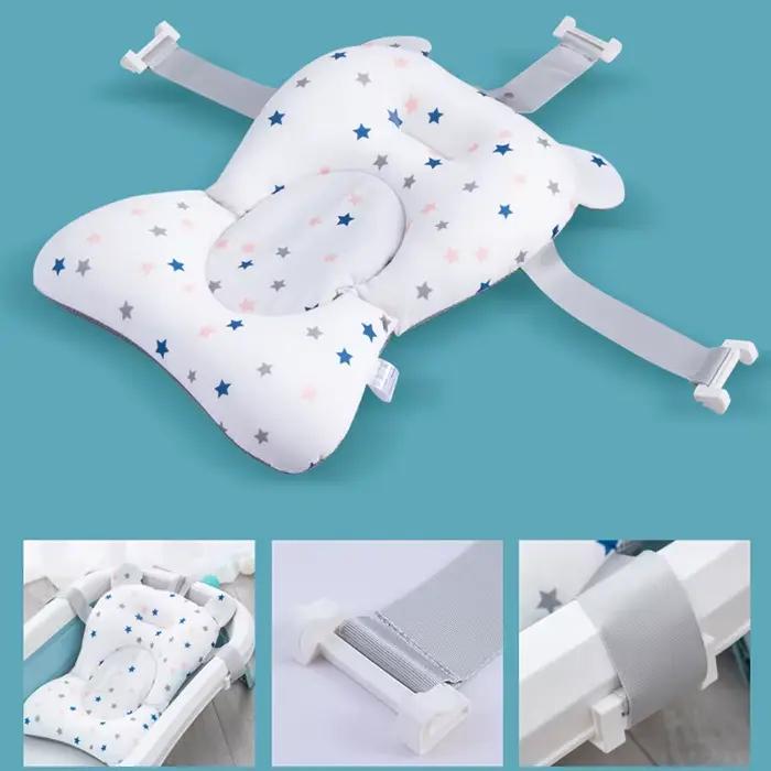 Siège de support de bain en polymères pour bébé coussin de baignoire pliable et chaise oreiller de baignoire pour nouveau-né antidérapant doux et confortable occasions spéciales bains quotidiens nouveau-né