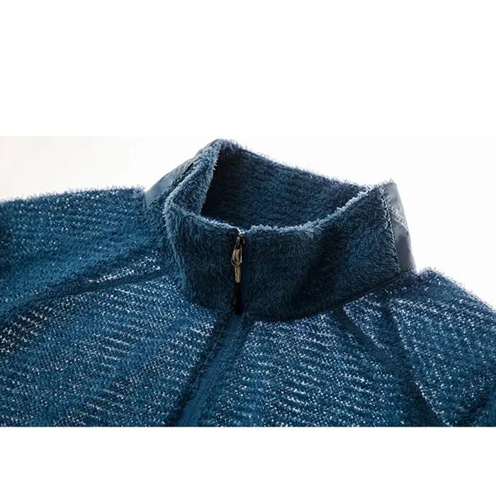 Pullover en polaire à demi-zip pour homme, col montant, veste thermique intermédiaire, antistatique,