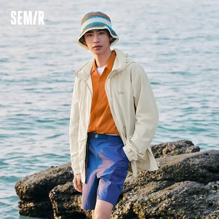 Veste UV Homme Semir 2026 à Capuche Coupe Ample Sensation Fraîche Style Couple Décontracté Tendance