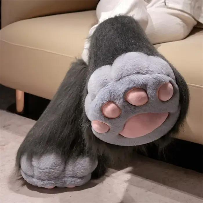 Chaussons en peluche Kawaii Anime Cosplay patte de chat pour femmes maison hiver confort doux cadeau pour les fans d'anime occassions spéciales
