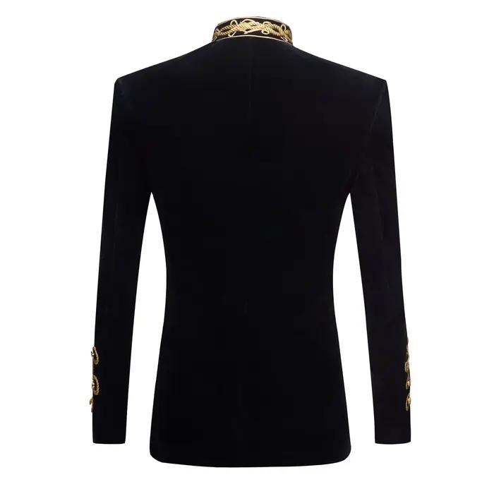 Robe de cour tridimensionnelle pour hommes, taille européenne et américaine, bouton en corde, specta