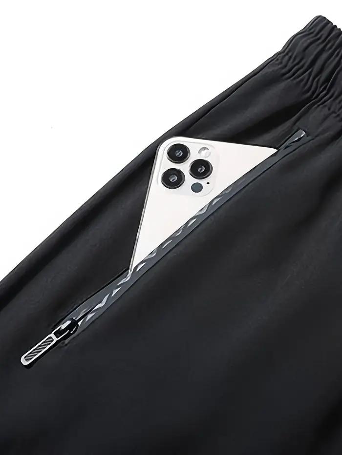 Pantalon de sport léger avec poche à fermeture éclair pour homme, pantalon de sport léger avec cordo