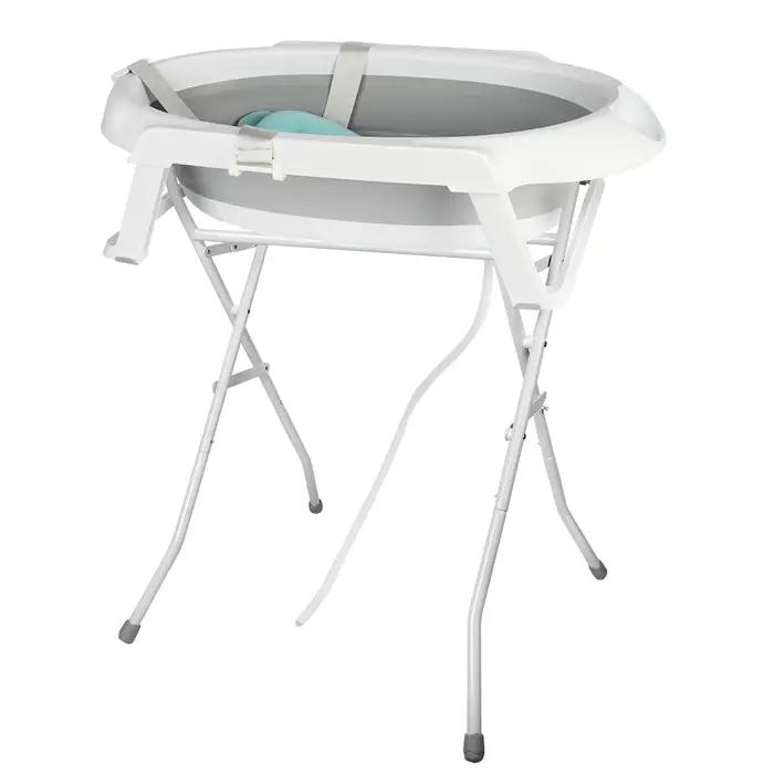 Baignoire pour bébé avec support - baignoire pliable avec coussin de bain - sécurisé et confortable