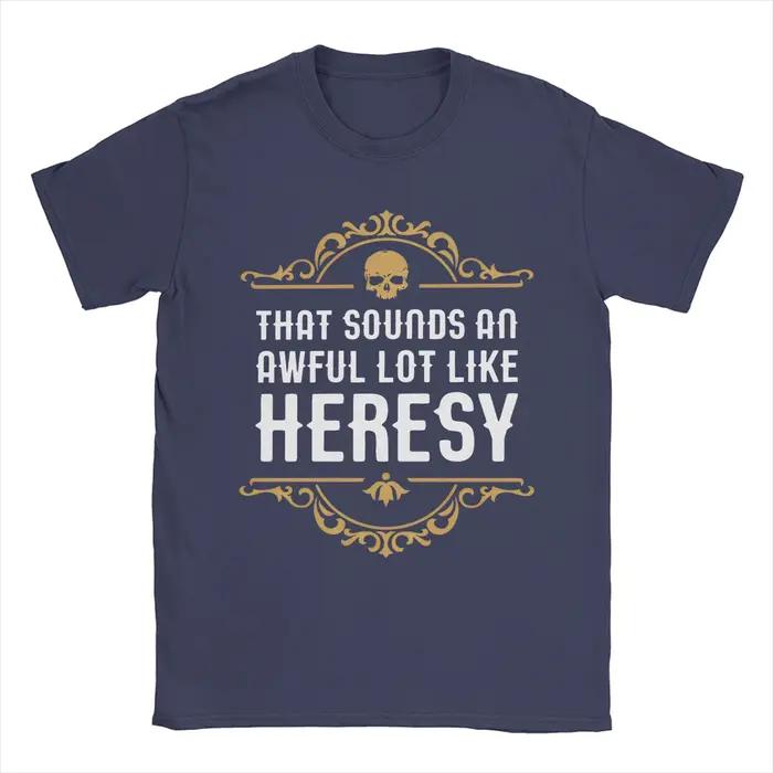 Vintage Heresy drôle Wargaming w-wahammer 40k T-Shirts femmes col rond coton T-Shirts à manches cour