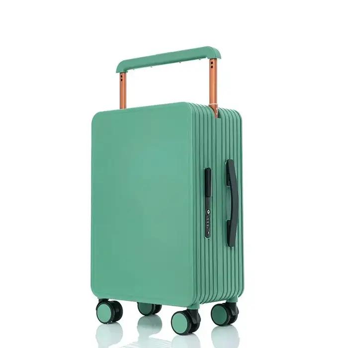 Valise à traction large, valise à tirer pour femme, valise de voyage pour homme, vérifiée en boîte,