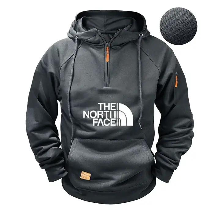 Sweat-shirt de sport décontracté à capuche à manches longues pour hommes, grande taille et pull de f