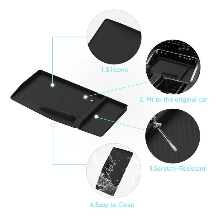 Tapis antidérapant Smabee pour Lexus TX 350/500h/550h+ 2025 2026 avec chargement sans fil et protection anti-salissure, accessoires intérieurs pour véhicules à conduite à gauche