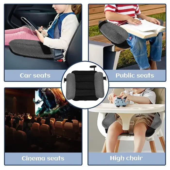 Coussin de siège rehausseur de voiture gonflable portable avec sac de rangement pour enfants en bas âge sécurité voyage confort familial