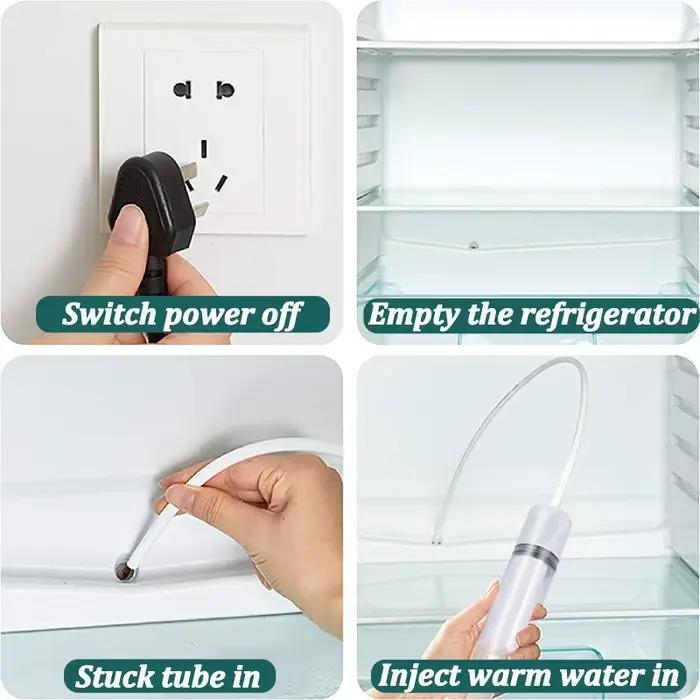 Dissolvant de bouchons de trou de vidange de réfrigérateur, outils de nettoyage de drague, brosse de