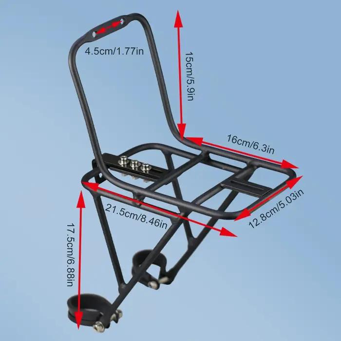 Porte-bagages avant en alliage d'aluminium pour VTT et vélo de route transport bagages pique-niques expéditions