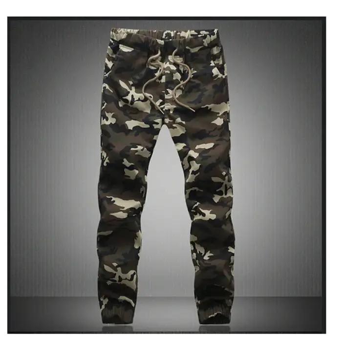 Pantalon de jogging militaire camouflage pour homme 2026 – Coton pur – Printemps/Automne – Coupe cra