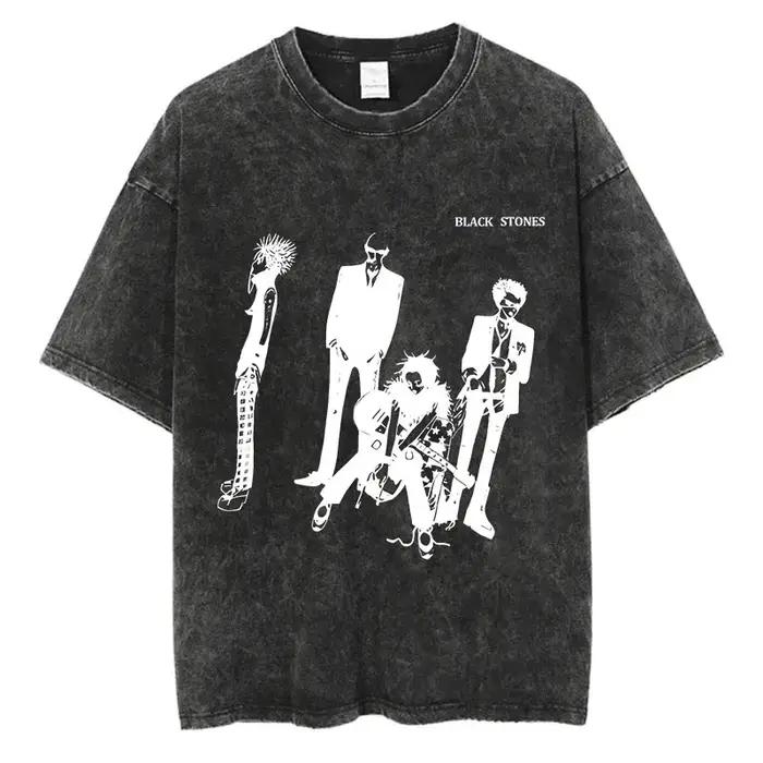 Anime japonais Nana Osaki imprimé Vintage lavé T-Shirt Harajuku Streetwear graphique T-Shirt été à m