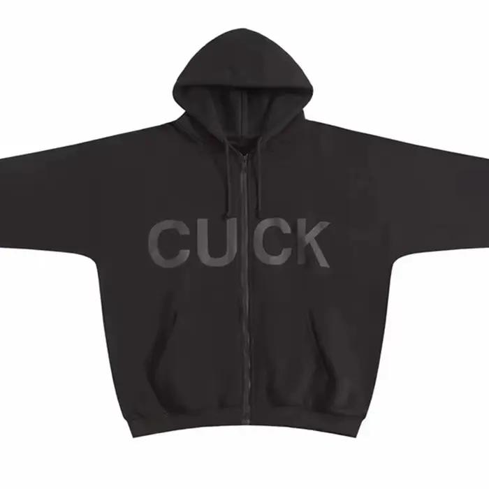 CUCK YZY Kanye nouvel Album préchauffant sweat à capuche avec fermeture éclair hommes femmes meilleu