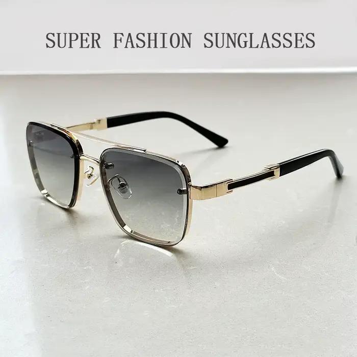 2025 Lunettes De Soleil carrées hommes luxe Vintage Lunettes De Soleil femmes à la mode rétro Lunett