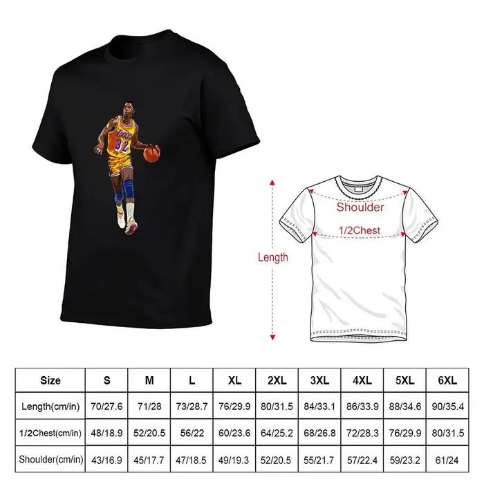 T-Shirt Magic Johnson Vintage pour hommes, chemises d'affliction, vêtements d'été, médicaments, gran
