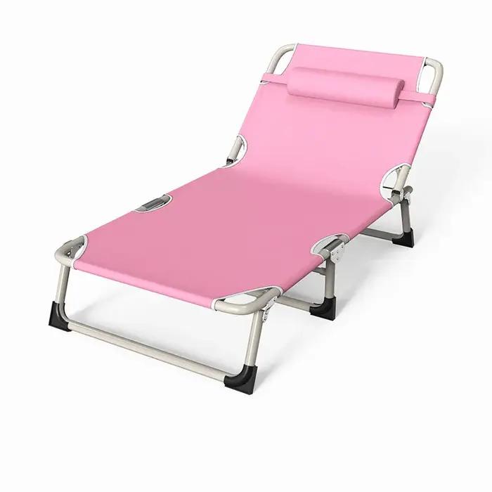 Chaise de plage inclinable multifonctionnelle lit pliant bureau portable pause déjeuner détente extérieure intérieure