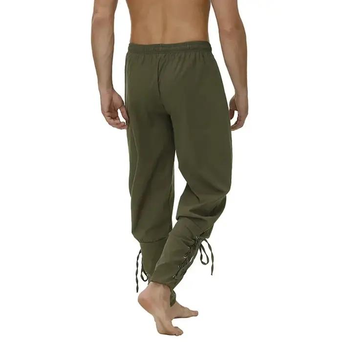 Pantalon Pirate Viking pour hommes, pantalon médiéval de la Renaissance, short à cordon de serrage,