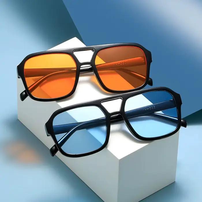 style adulte, lunettes de soleil, carré Double nouveau faisceau version coréenne personnalisée, lune