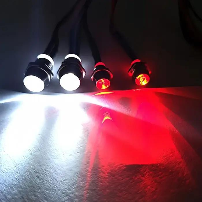 Phares RC 2/4/6/8 rouge blanc 3/5mm lumières LED projecteur RC télécommande feux avant et arrière