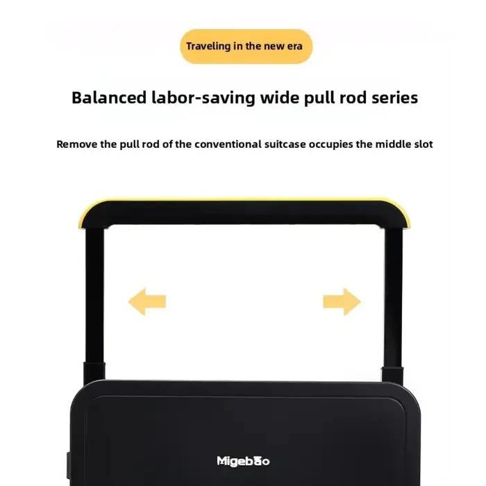 Bagage roulant à guidon large, valise de chariot d'équilibre de voyage en matériau PC Durable de hau