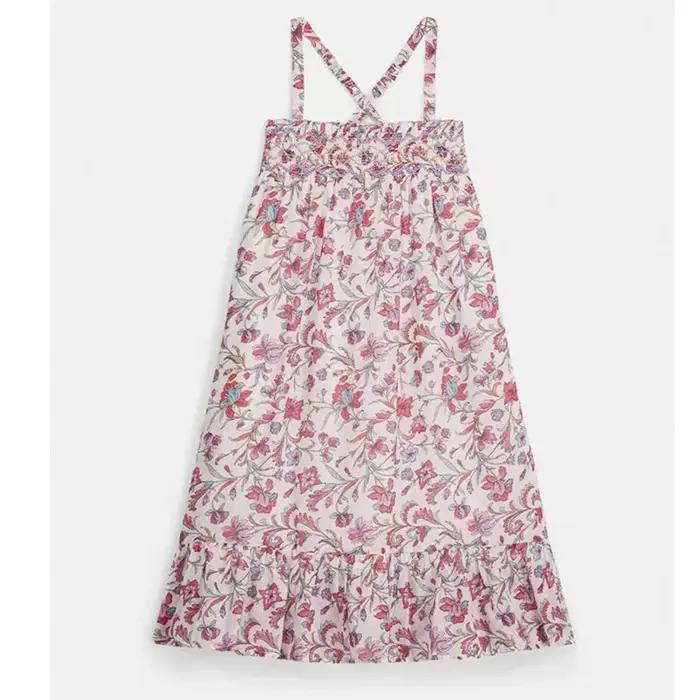 Pré-vente (expédition en mars) 2026 LM Robes d'été pour bébés filles, imprimé floral, en coton, vête