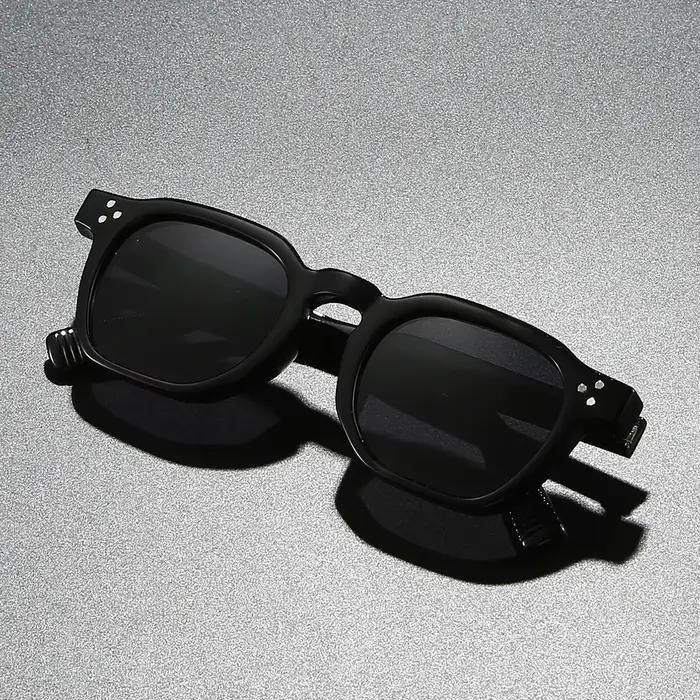 Nouvelles lunettes de soleil polarisées unisexe noyau métallique CP lunettes de soleil carrées Rivet