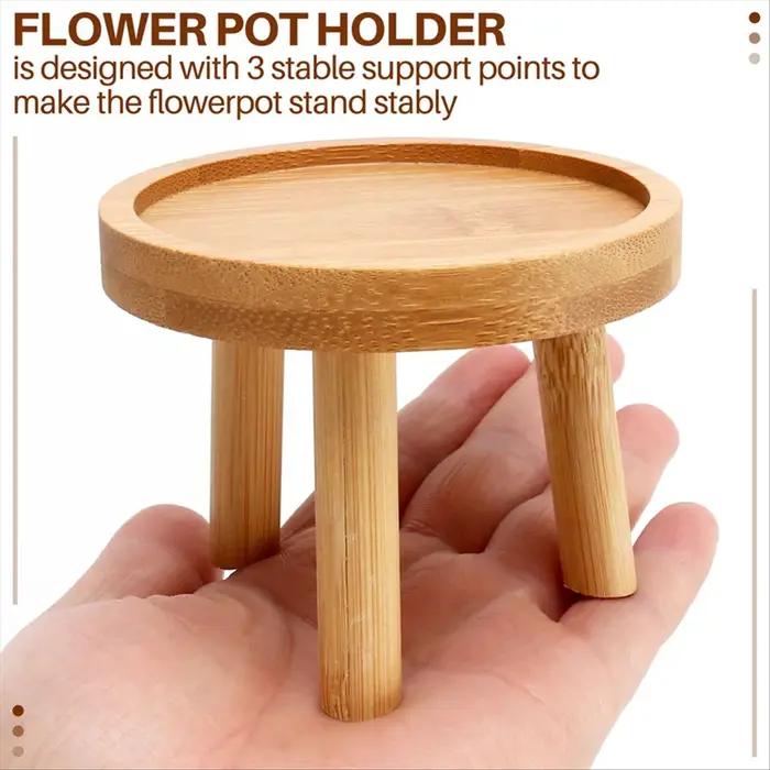 Support de plante en bois pour intérieur et extérieur, support de base de pot de fleur, tabouret hau