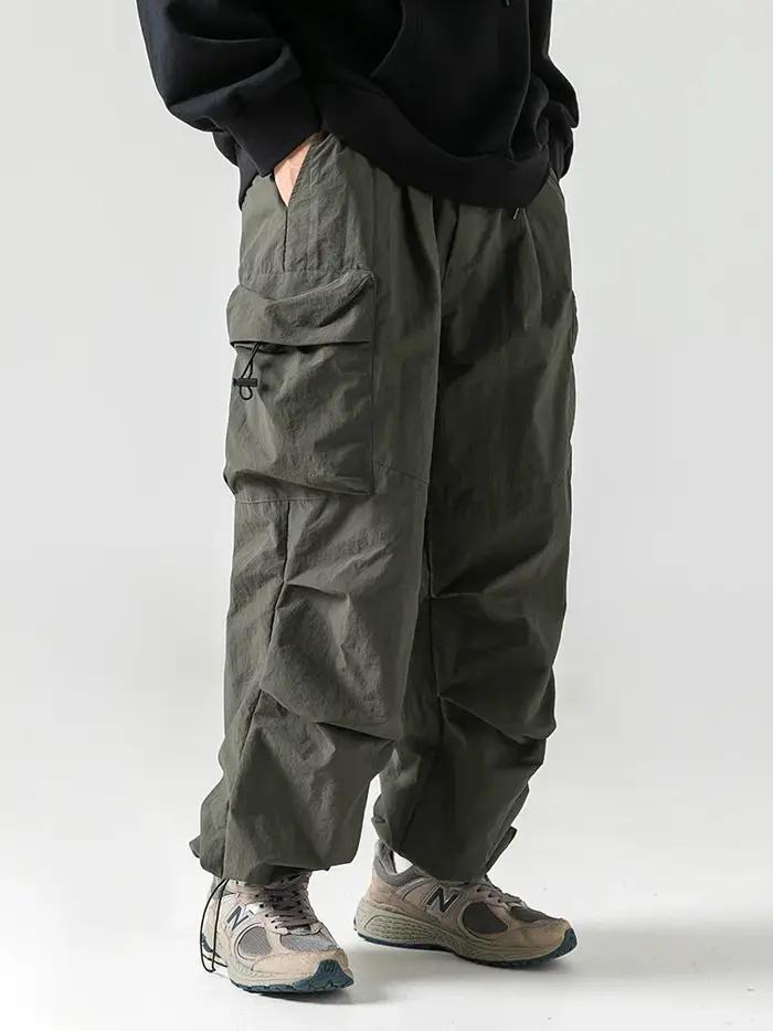 Pantalon cargo baggy vintage pour homme, imperméable, décontracté, sport, jogging, printemps, été, p