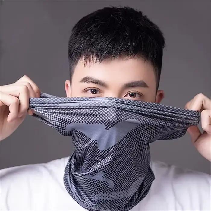Protection UV glace soie visage couverture cou Tube Sports de plein air Bandana écharpe respirant ra