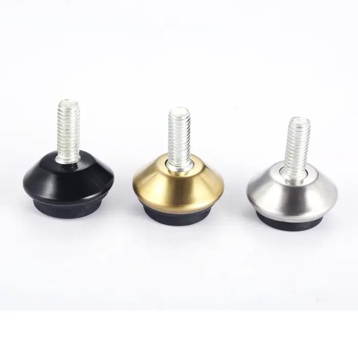 Niveleurs de meubles à filetage M6, 8 pièces, pieds réglables, Base noire pour Tables, chaises, meub