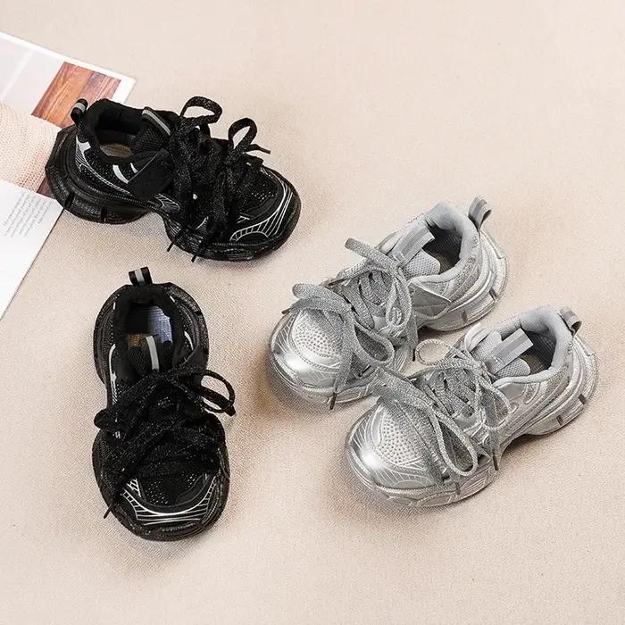 Baskets coordonnantes de style coréen pour enfants, chaussures de sport douces, confortables, décont