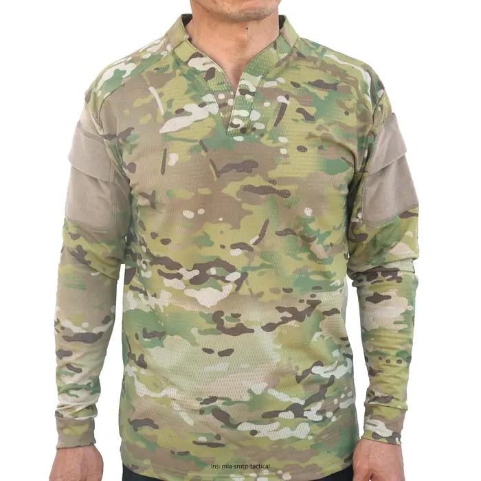 Chemise de combat respirante style Cag SMTP002 pour hommes à manches longues