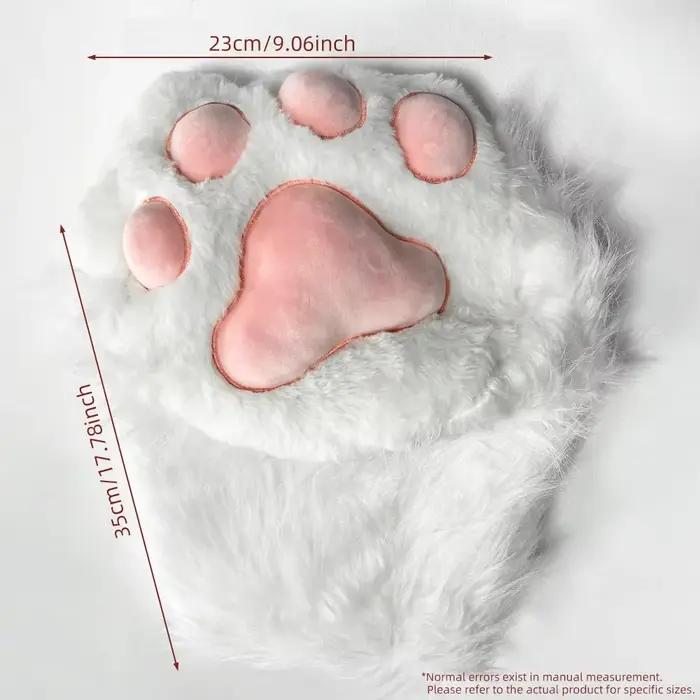 Chaussons en peluche Kawaii Anime Cosplay patte de chat pour femmes maison hiver confort doux cadeau pour les fans d'anime occassions spéciales