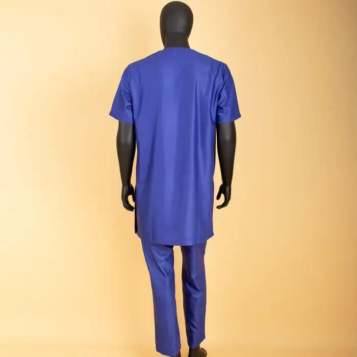 2026 hommes africains vêtements Ankara pantalon ensemble Dashiki chemise 2 pièces tenue haut court t