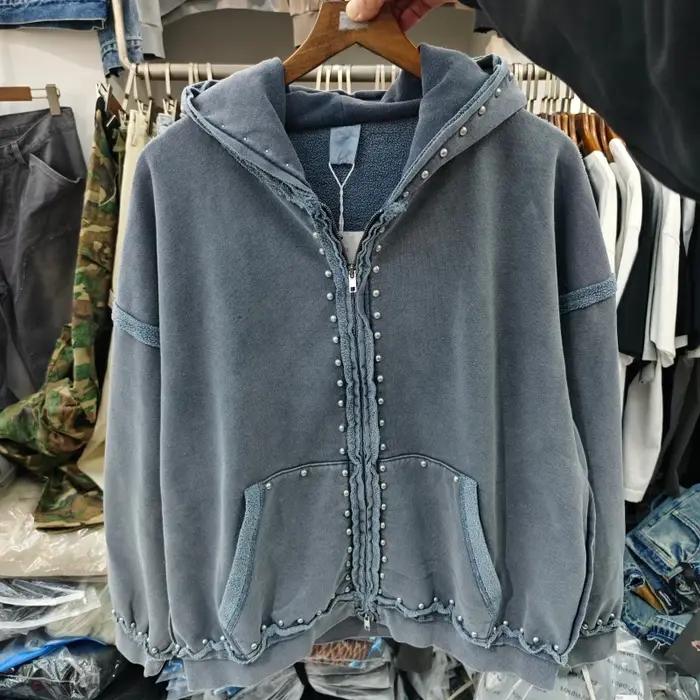 Sweat-shirt à capuche doublé polaire surdimensionné pour homme, veste chaude d'hiver à fermeture écl